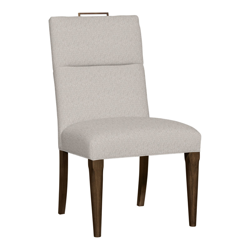 Thom Filicia Home Fabric Tight Back Side Chair, Havana, Navada Granite