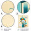 «Geometric Balance Blue Circular - Midcentury», art mural-703507754-703507747