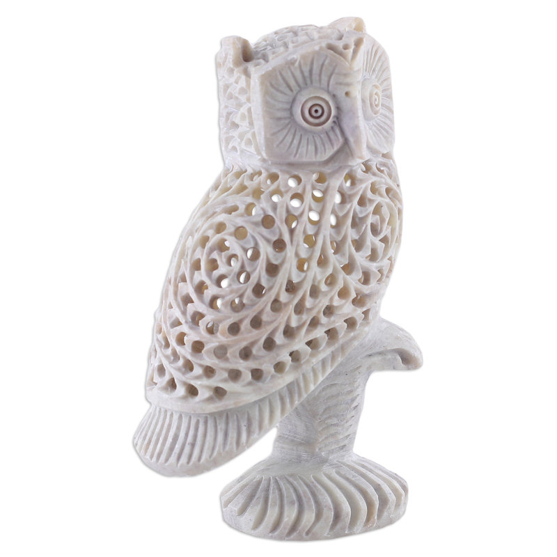 Millwood Pines Handmade Nocturnal Whisper Soapstone Sculpture