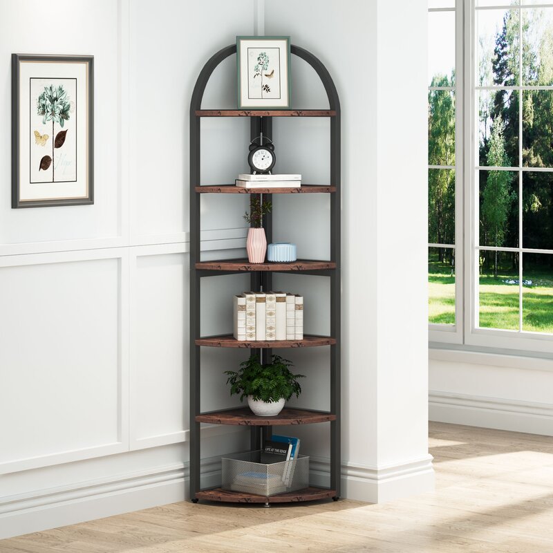 Williston Forge Jamul Corner Bookcase & Reviews | Wayfair