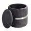 Repose-pieds rond en velours avec rangement-421409595