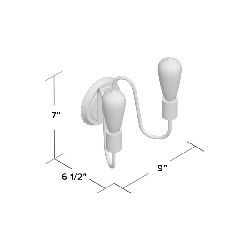 Alixe Armed Sconce, Black/Satin Nickel