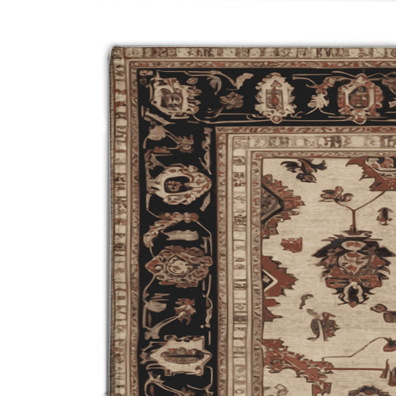 Tapis d'intérieur et d'extérieur brun Persian, Rectangulaire 2 pi x 3 pi