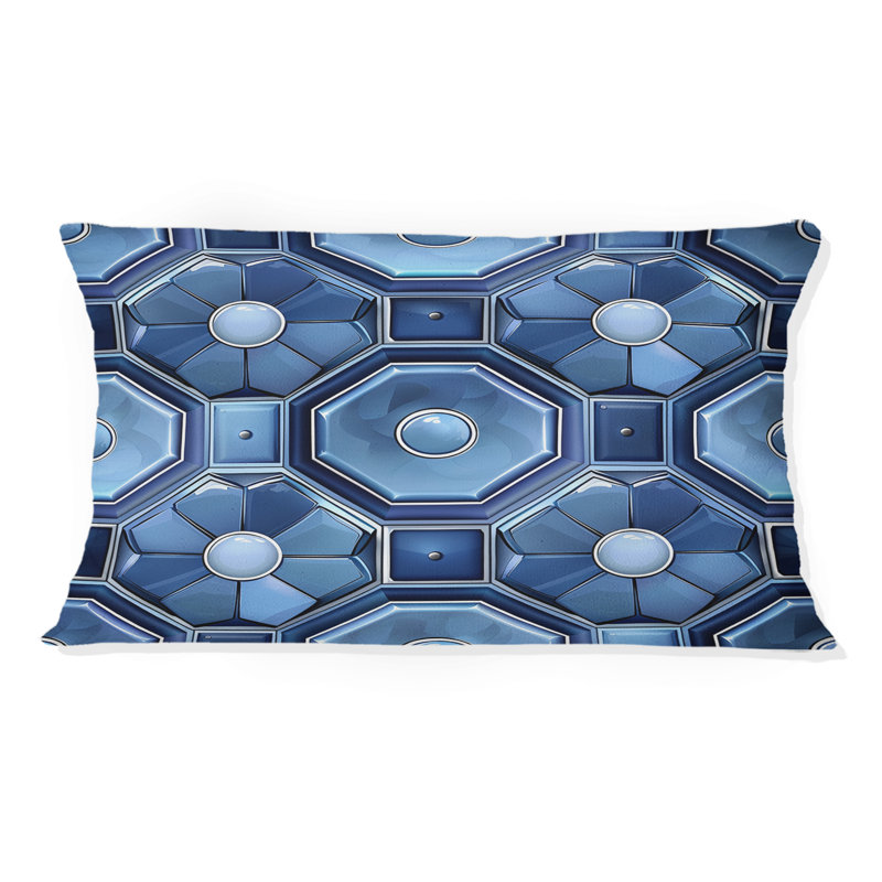 Coussin Blue Octagon Patten I - moderne