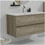 Meuble-lavabo mural en chêne brut et chêne brut 36 po avec évier intégré en céramique avec trop-plein Gloria-1056220232-1056220238