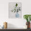 Décoration murale toile verte avec vase