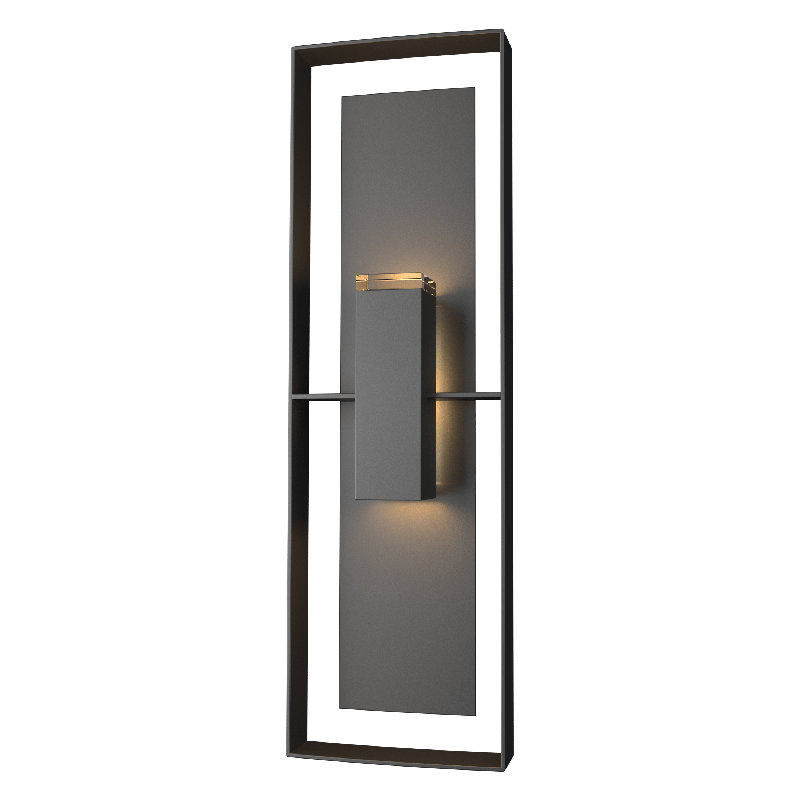 Applique murale d'extérieur encastrée Shadow Box, Noir bord de mer, Noir bord de mer, H 34 po x l 10 po x P 4,4 po