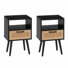 Ensemble de 2 tables d'appoint en rotin avec tiroir Meshoppen Boho