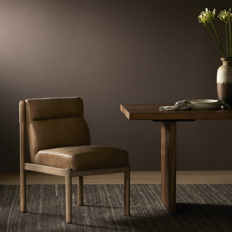 Kiano Upholstered Dining Chair, Palermo Drift Genuine Leather