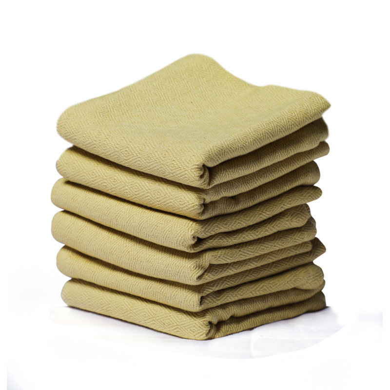 Hann Cotton Embroidered Square Napkin, Taupe