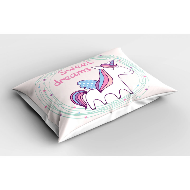 Taie décorative en microfibre de polyester bleu / vert / rose, Lit simple