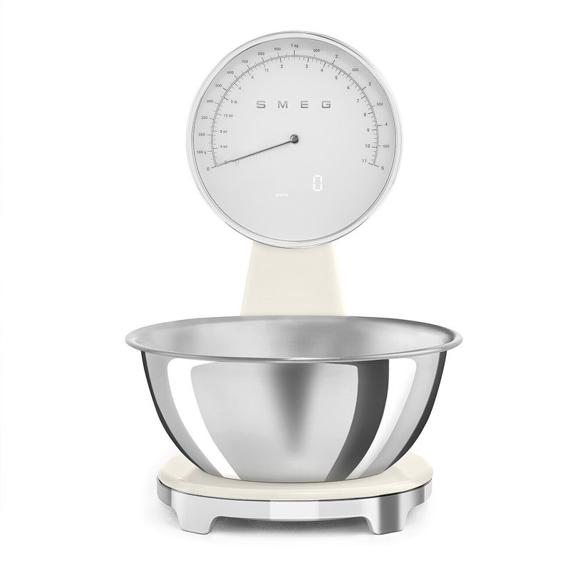 Balance de cuisine analogique et numérique Smeg, Blanc / argenté