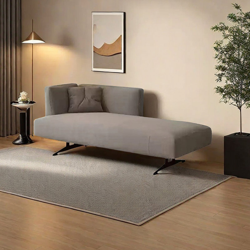 Méridiennes d'intérieur de luxe, éponge haute densité, Gris, Accoudoir à gauche (vu de face)