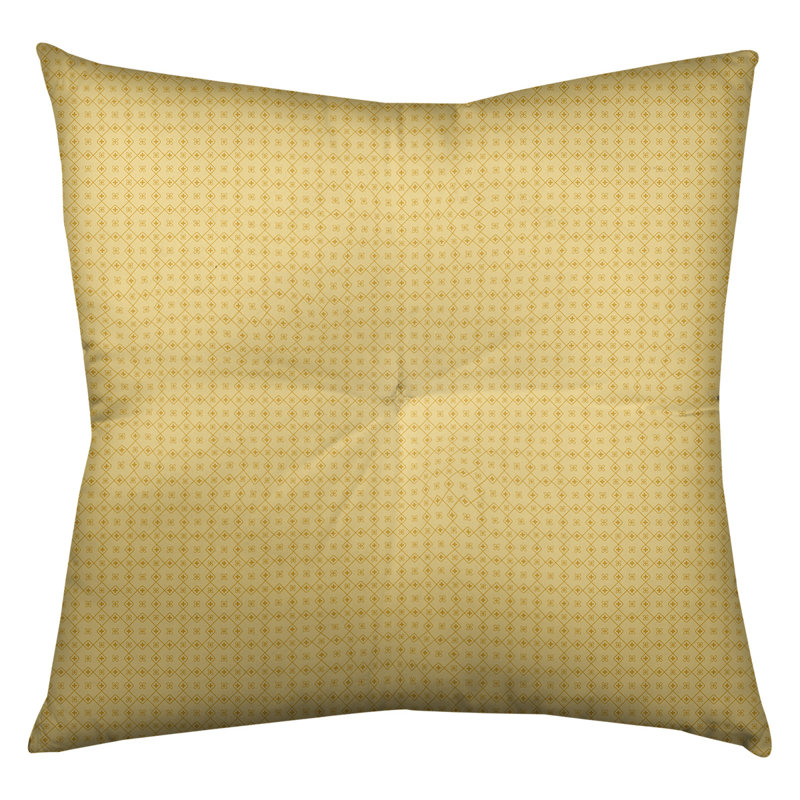 Coussin Katelyn Elizabeth, 30 po x 30 po, Jaune