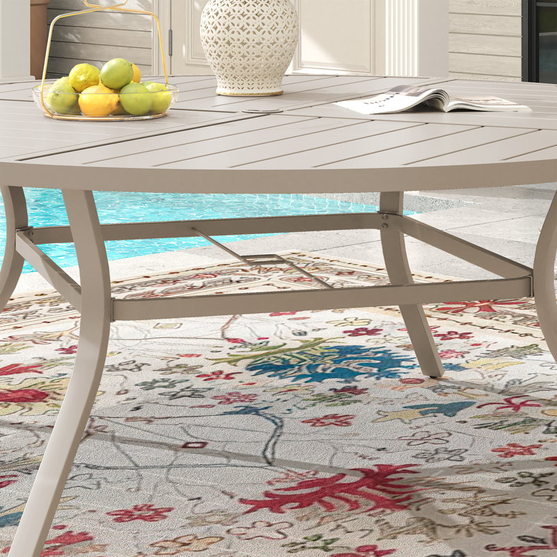 8-Person Outdoor Patio Dining Set With Swivel Chairs, Cream/Sand