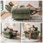  Fauteuil inclinable électrique surdimensionné 48 po avec ports USB-A et USB-C, accoudoirs coussinés et repose-pieds allongé, vert sauge-1491186229