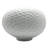 14" Decorative Handmade White Round Patterned Glass Vase