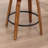 Deering Modern Upholstered Faux Leather 360° Swivel Stool with Curved Wood Legs-1215229283