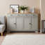 Buffet 55 po Nordic avec tiroirs de rangement, buffet en chêne gris pour le salon et la cuisine-1587805156