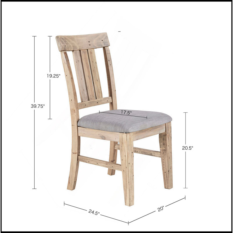Chaise de salle à manger (ensemble de 2 pièces), Gris, Naturel