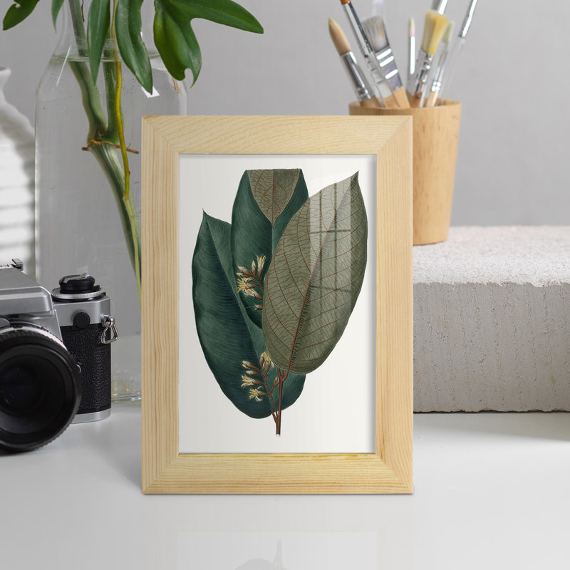 Fall Foliage I, reproduction d'art encadrée, H 7 po x l 5 po x P 1 po, Naturel