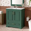 Meuble-lavabo avec lavabo en céramique 30 po, 1 tiroir et 2 portes-131599936