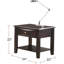 Table de bout simple en bois avec table de bout et tiroir d'appoint