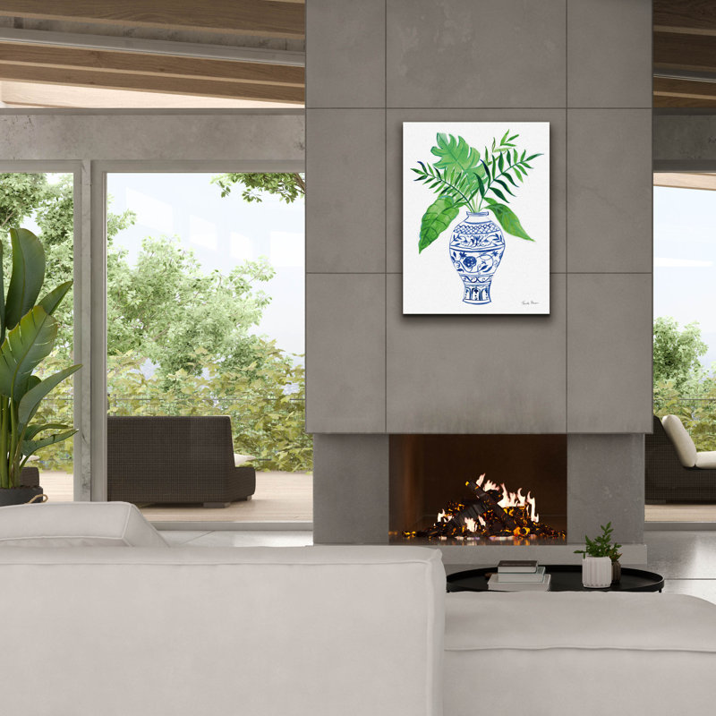 Art mural Epic Graffiti «Elegant Chinoiserie 1 White» par Farida Zaman