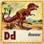 «Dinosaur Lettre», reproduction sur toile tendue-25597105