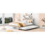 Lit double en métal avec lit gigogne, support et lattes en blanc. Attrayant. Aucun sommier tapissier requis pour le lit gigogne de la chambre à coucher. Finition blanche. Prise en charge. Attrait rustique moderne. Stable, requis. Extra