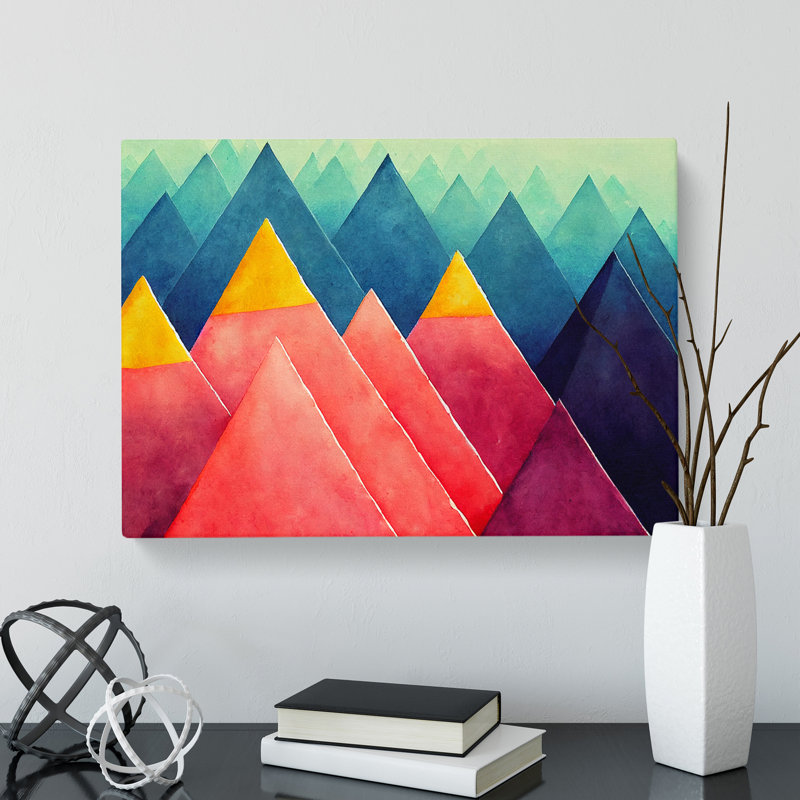 Geometric Pyramids Vol.5 - Wrapped Canvas, 35cm H x 50cm W x 3cm D