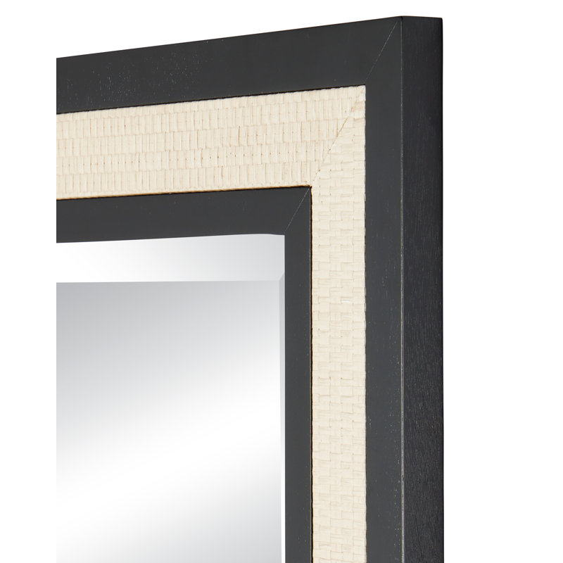 Deanna Rectangle Raffia Framed Wall Mirror