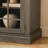 70" TV Stand With 2-Door Storage, Faux Stone Media Console Cabinet-409675432