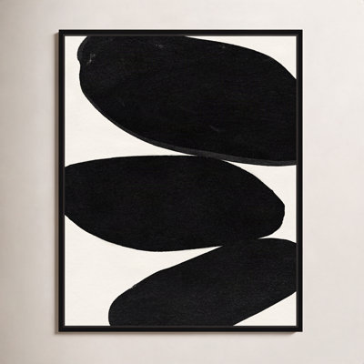 Beige and Black Abstract Modern Print