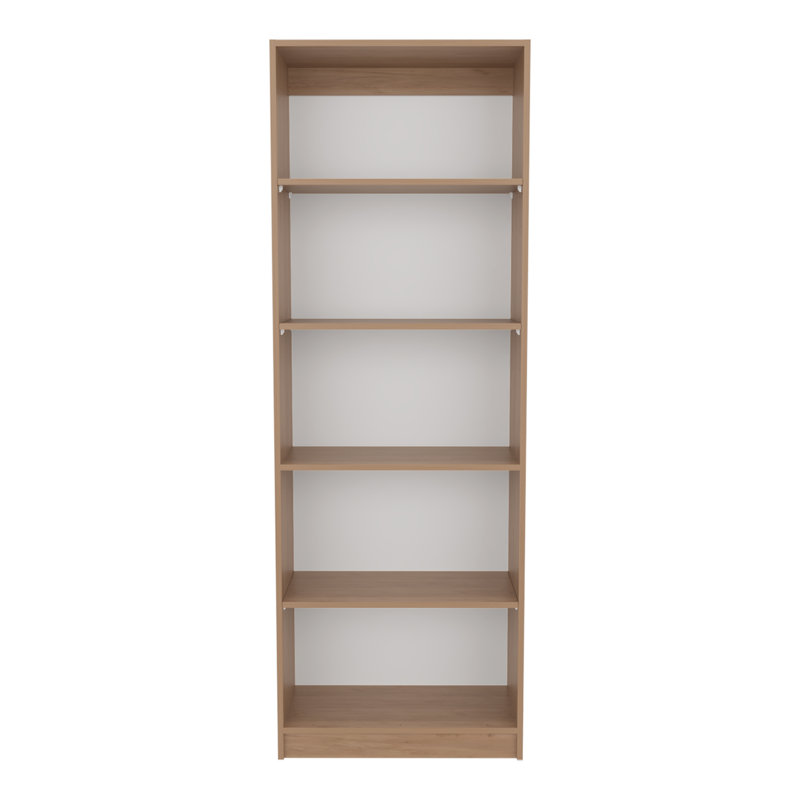 Ensemble de bibliothèque 3 pièces, 74 po de large avec 14 tablettes, ensemble de salon, Beige