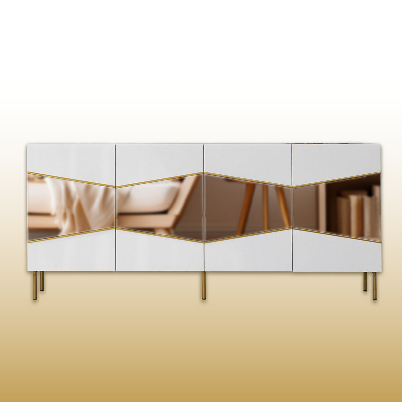 70.9'' Mirrored Luxury Console Table
