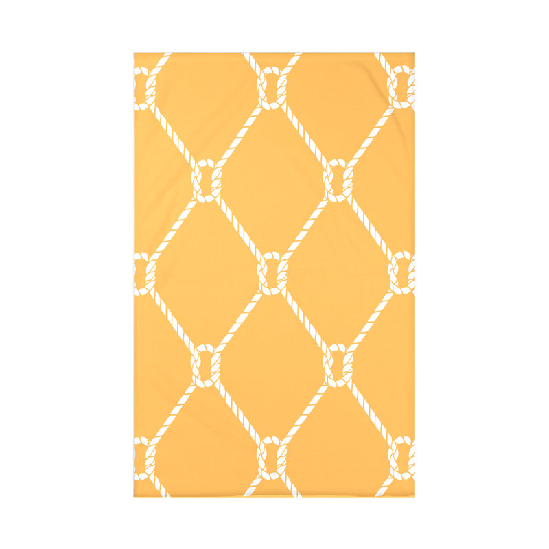 Couverture polaire Nautical Nights Ahoy, L 60 po x l 80 po x P 0,5 po, Jaune