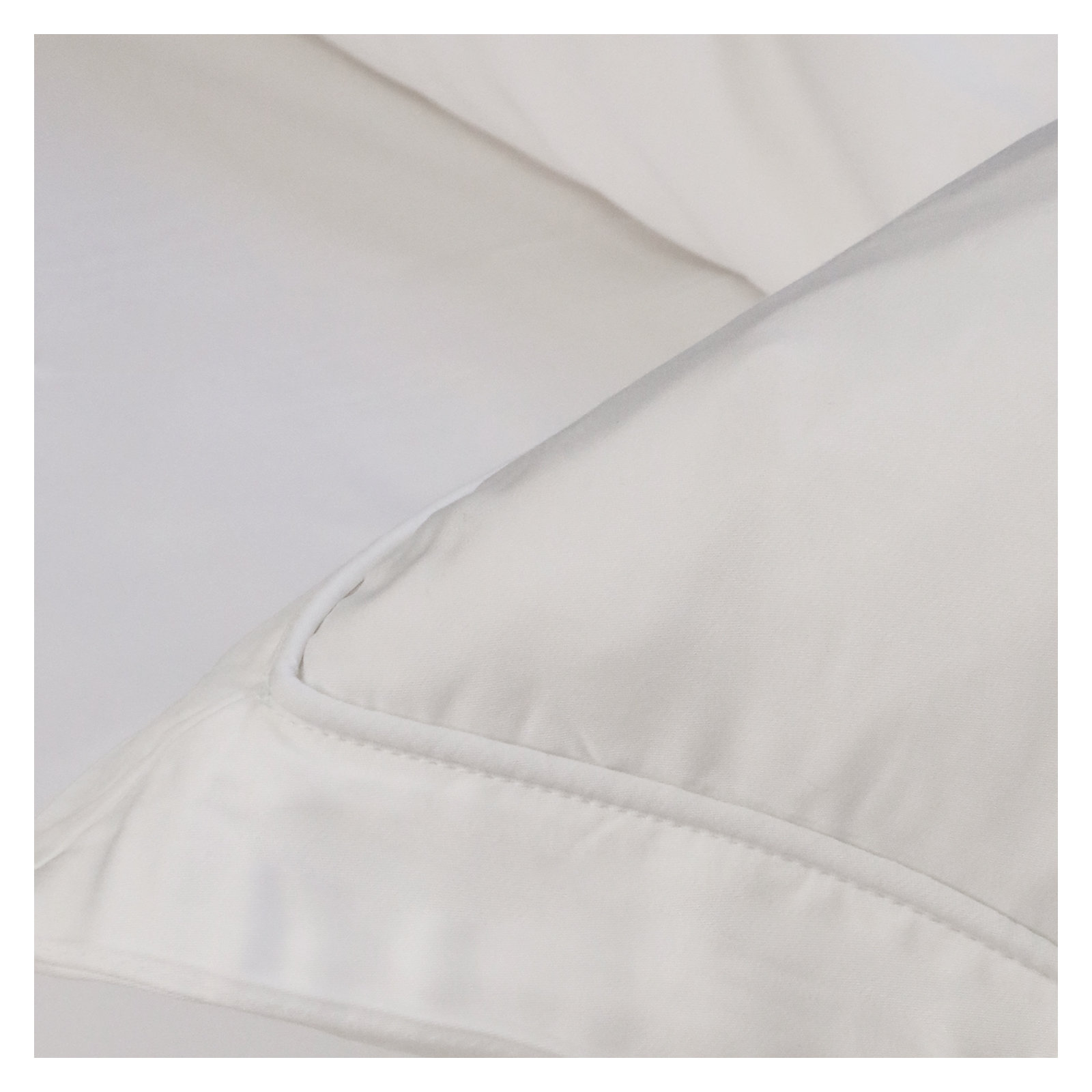 Sheena Rayon Duvet Cover Set, Queen Duvet Cover + 2 Standard Shams, White/White