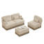 Canapés en chenille à assise profonde, siège de salon modulaire moderne de 100,3 pouces
