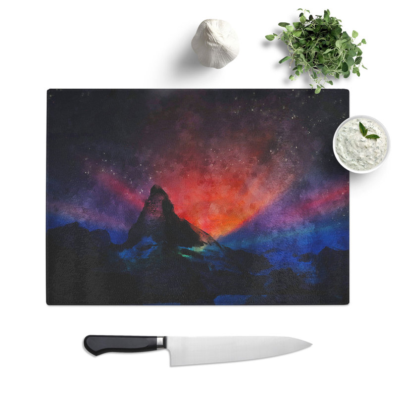 Matterhorn Mountain Vol.2 Painting Chopping Board, 0.4cm H x 28.5cm W x 39cm L