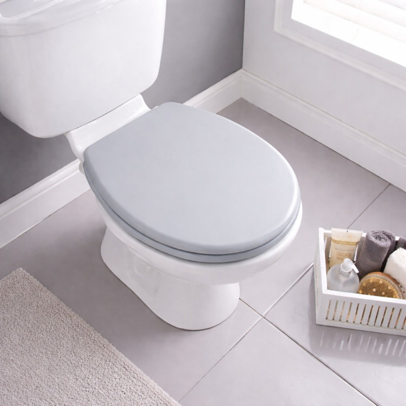 18'' Wood Toilet Seat Grey