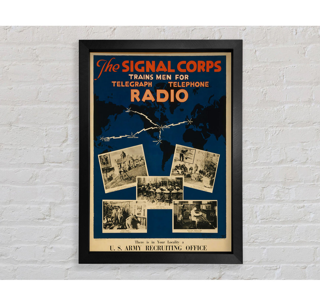 Join The Signal Corps - Einzelne Bilderrahmen Kunstdrucke