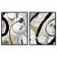 «Unwritten Script Duo», reproduction d'art encadrée, ensemble d'art mural boho doré par Art Remedy, cadre blanc, 36 x 45-2094507280-2094507286