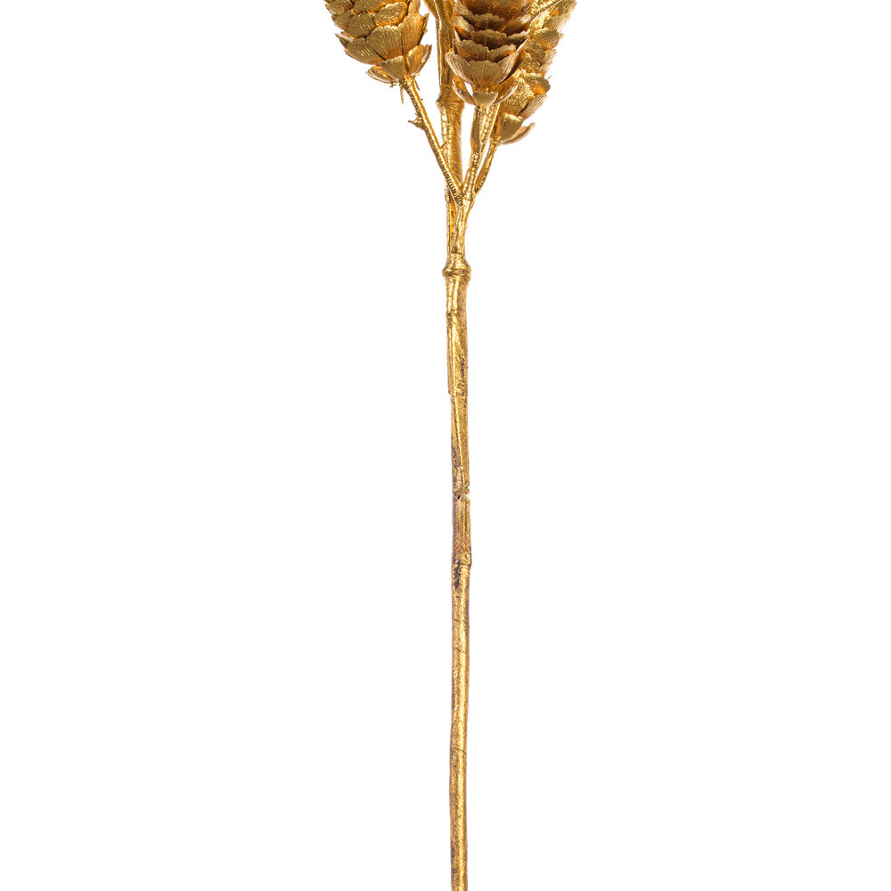 Pinecone Floral Stems, Gold