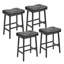 Ensemble de 4 tabourets de bar à hauteur de comptoir, tabourets de comptoir sans dossier avec sièges rembourrés en similicuir, garniture cloutée capitonnée, tabourets d'îlot de cuisine pour le bar, la salle à manger et la cuisine-1937515018