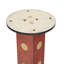 Table ronde pour 2 personnes en pierre frittée de 33,5 po avec pieds en bois et base dorée, structure, base de salle à manger moderne de 150 lb pour un petit espace, assemblage facile, charge-30343478