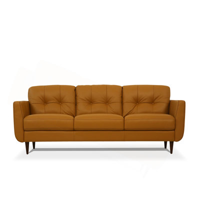 Camel Leather Sofa (Assembled)