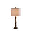 Lampe de table en polyrésine effet bois 27,5 po