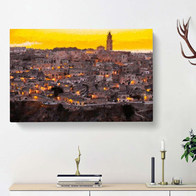 Matera Italy Skyline - Wrapped Canvas Painting