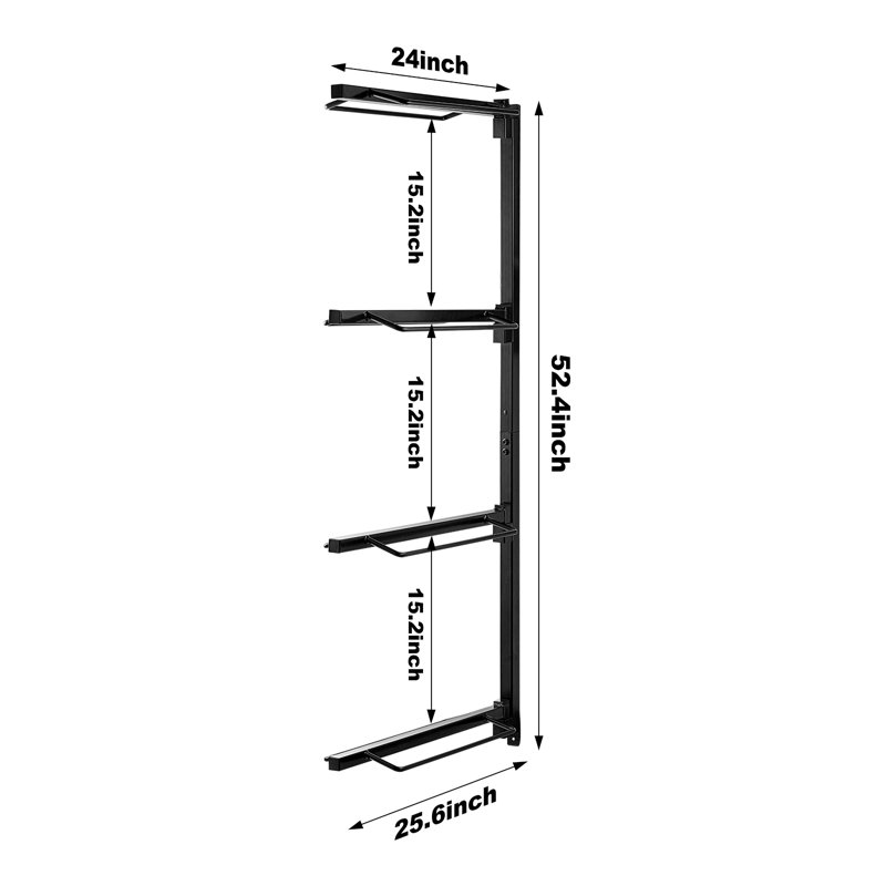 65cm W Steel Wall Mounted Shelving Unit